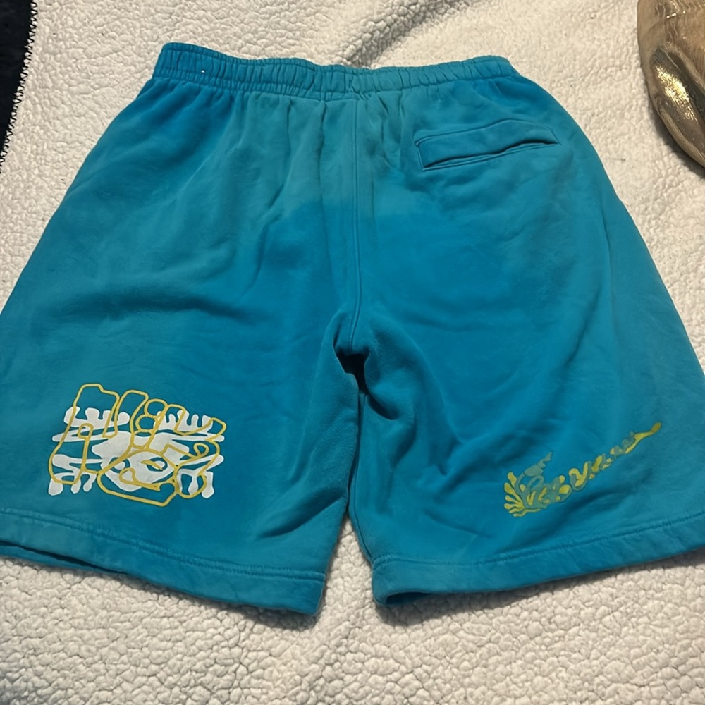 Nike men’s shorts with 3 pockets and draw strings. Beautiful color.